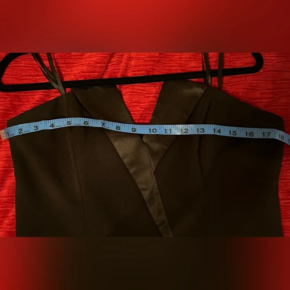 NEW Betsy & Adam Strapless Tuxedo Gown – Black | Size 14